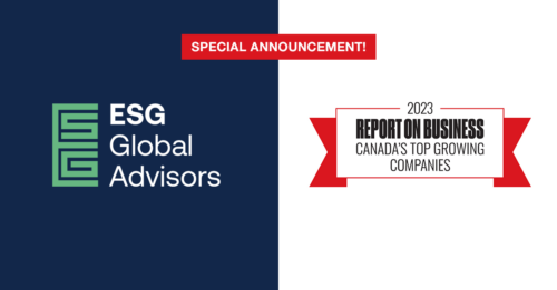 Special Announcement! ESG Global Advisors included in the 2023 Report on Business list of Canada's Top Growing Companies