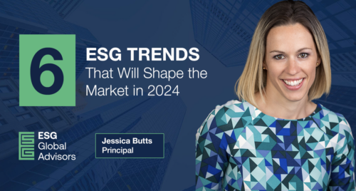 Article Title: 6 ESG trends that will shape the market in 2024. Image of author, Jessica Butts.